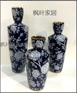 Ceramic Pot Decoration Large Antique Porcelain Temple Jar New Chinese Home Living Room and Sample Room Hallway Decorations