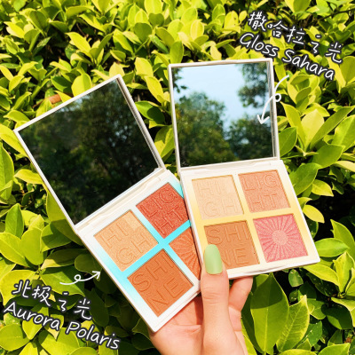 Highlight Powder Internet Celebrity Same Style Rouge Highlight Repair Eye Shadow Makeup Palette Delicate Clothing