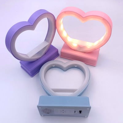 Creative DIY Accessory Strap Music Small Night Lamp Love Heart-Shaped Bedside Decorations Table Lamp Decoration Mini Luminous Toy