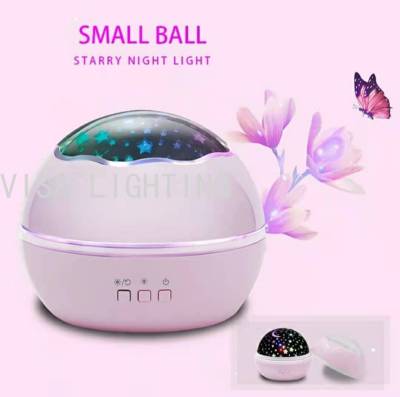Led Starry Sky Projection Lamp Rotating USB Projector 3D Small Night Lamp Acrylic Moon Light Ambience Light