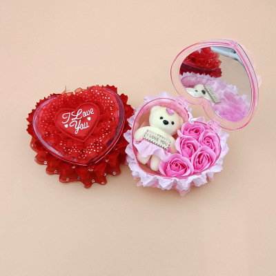 Valentine's Day Creative Gift Box Couple Gift Box Soap Flower Bear Doll Love Gift Box Wholesale