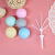 Children's Day Cake Decoration Korean Ins Style Hand Painted Bear Macaron Colorful Plastic Balloon String Inserts
