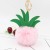 Koorol Creative Cartoon Pu Pineapple Plush Key Chain Pineapple Hair Ball Bag Pendant Car Plush Key Chain