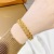 Elegant White Wheat-Shaped Bracelet Versatile Placer Gold Jewelry Women's Simple Imitation Yellow Gold Colorfast Opening Bracelet