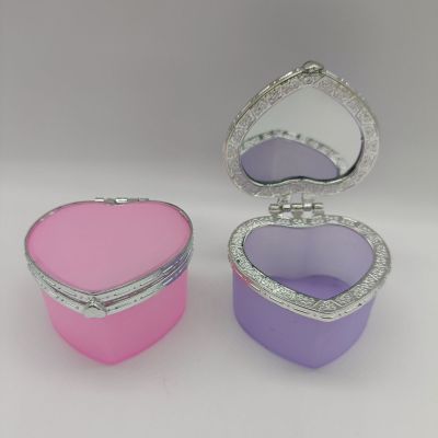 Small Plastic Heart-Shaped Candy Box Children's DIY Ingredients Jewelry Box Girl Makeup Bag Factory Wholesale