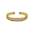 Elegant White Wheat-Shaped Bracelet Versatile Placer Gold Jewelry Women's Simple Imitation Yellow Gold Colorfast Opening Bracelet