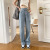 High Waist Jeans Summer 2021 New Women's Ripped Straight Loose Waist Summer Thin Hollow Wide Leg