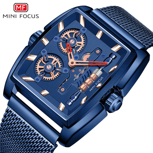 mini focus watch trendy men‘s watch personality quartz watch best-seller on douyin waterproof mesh belt men‘s watch 0322g