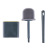 Foreign Trade Exclusive Toilet Brush Long Handle Silicone Toilet Brush Cleaning Set Two-Section Rod Toilet Brush