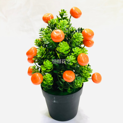 Emulational Fruit Bonsai Plant Artificial Fruit Tree Simulation Plant Pot Plant Fake Flower Decorative Artificial Flower Green Plant