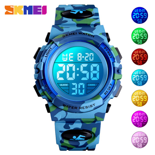 skmei childrenwatch amazon hot sale colorful led household sports children‘s electronic watch