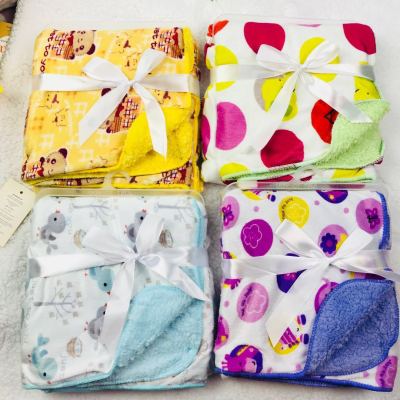 Spring and Autumn Children's Blanket Foreign Trade Printing Children's Blanket Double Layer Baby Blanket Short Plush Lambswool Double Layer Children's Blanket