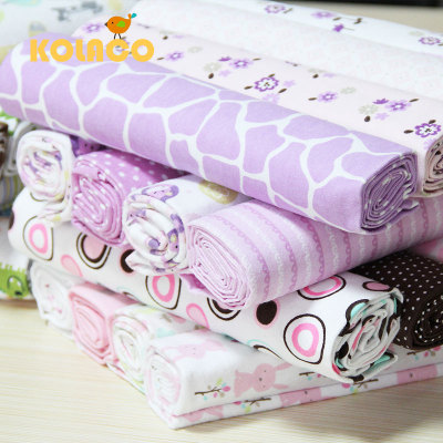 Soft Fly New Newborn Baby Supplies Cotton Bed Sheet Single Layer Printing 4 Pieces PVC Pack 76 * 76cm