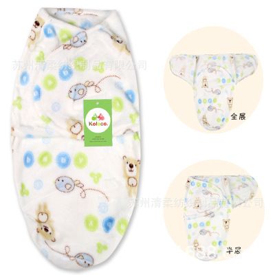 SwaddleMe Baby Swaddle Velvet Blanket Swaddle Blanket Sleeping Bag Baby Sleeping Bag Warm Anti-Kick Anti-Roll