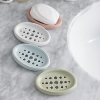 Creative Drain Silica Gel Soap Box Bathroom Bathroom Soap Holer Multi-Function Soap Box Soap Holder Soap Holder