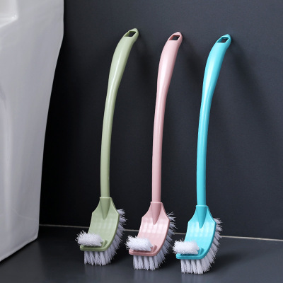 Thickened Plastic Long Handle Double-Sided Go to the Dead End Soft Fur Cleaning Toilet Brush Toilet Bending Toilet Brush Gap Brushes