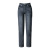 Women's Jeans 2021 Summer Large Size Middle-Aged Mom High Waist Stretchy Straight-Leg Pants Slimming Ankle-Length Black Jeans