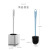 Punch-Free Wall-Mounted Toilet Brush Drain with Base Set Household Toilet Hanging Toilet Cleaning Brush