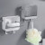 Soap Dish Wall-Mounted Suction Cup Drain Soap Box Creative Flip Multi-Functional Soap Storage Box with Hook Soap Holder