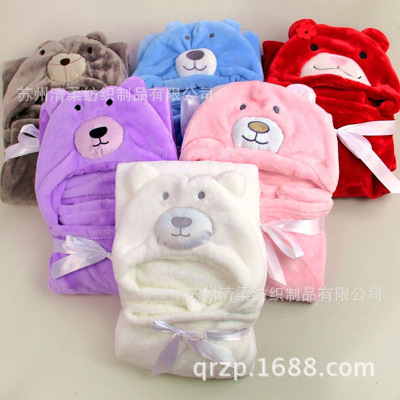 Babies' Supplies Flannel Children's Bathrobes Super Soft Animal Cloak Quilt Hug Blanket Single Layer Blanket