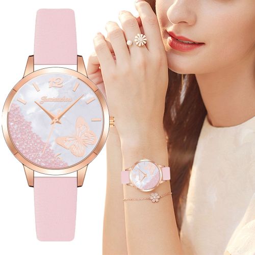 tiktok new women‘s belt butterfly watch fashion tide ball quicksand dial fashion watch women‘s watch wholesale