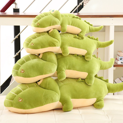 Wholesale Large and Soft down Cotton Crocodile Plush Toy Doll Cute Children's Sleeping Companion Pillow Female Birthday Present