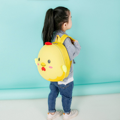 2021spring New Korean Style Chicken Cartoon Children's Schoolbag Mini Lightweight Kindergarten Eggshell Bag