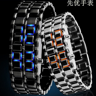 Factory Special Offer Wholesale Super Cool Korean Chain Watch Led Couple's Lava Electronic Watch Hot Sale