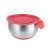 Factory Direct Sales 304 Stainless Steel Salad Bowl Non-Slip Silicone Bottom Egg Pots Mixing Bowl with Handle