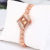 King Girl-9097 Fashion Ladies Oblique Watch Head Bracelet Watch Rose Gold Square Lady Bracelet Watch Wholesale