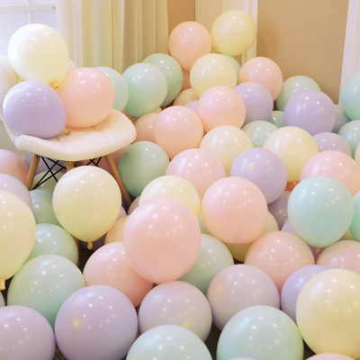 Birthday Party Decoration Thickened Candy 10-Inch 2.2G Latex Macaron Color Balloon Wedding Room Scene Layout
