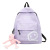 2021 New Smiley Face Schoolbag Wholesale Trendy Korean Style Junior and Middle School Students Simple Canvas Backpack Men and Women's Pendants Backpack