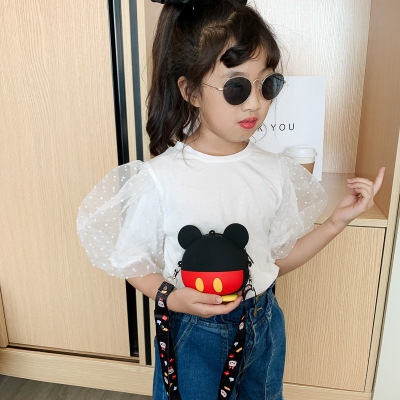 New Style Korean Style Silicone Children's Bag Cute Cartoon Shoulder Crossbody Mini Bag Change Accessory Bag