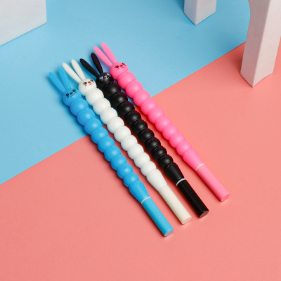 New Product Released Factory Direct Sales Creative Design Rabbit Caterpillar Gel Pen Silky Easy to Write Beautiful Appearance