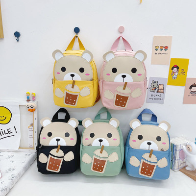 Children's Cartoon Bear Backpack 2021 New Small Backpack Korean Girls Fashion Creative Kindergarten Small School Bag