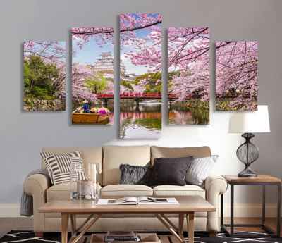 Wulian Cloth Painting Photo Frame Factory Direct Sales Oil Painting Bedroom Living Room Decorative Painting Mural Architectural Landscape Frameless Painting