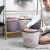 W16-2456 round Hand Storage Basket Living Room Sundries Organizing Basket Kitchen Bathroom Small Items Storage Basket