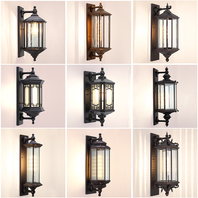 Wall Lamp Outdoor European Style Antique Led Gate Balcony Outdoor Waterproof Courtyard Villa Corridor New Chinese Style Wall Lamp