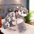 New Husky Plush Toys Soft and Adorable Husky Long Pillow Four-Sided Elastic Husky Back Cushion Custom Logo