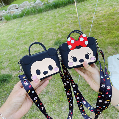 Manufacturer 2021 New Korean Style Children's Cartoon Silicone Bag Shoulder Crossbody Children Cute Coin Purse Delivery Supported