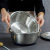 Stainless Steel Slicer Basin Three-Piece Set Silicone Bottom Non-Slip Seasoning Jar Drain Bowl Rice Washing Filter Multi-Function Vegetable Chopper