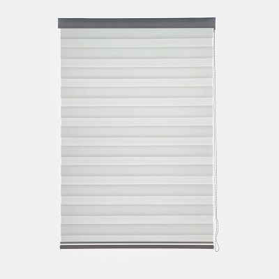 Factory Direct-Sale Semi-Covering Curtain Light Double-Layer Soft Gauze Curtain Office Sunshade Engineering Shutter Bedroom Louver Curtain