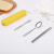 Portable Outdoor Candy Color Stainless Steel Tableware Set Small Gift Chopsticks Spoon Fork Three-Piece Set