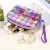 Korean Style Laser Colorful Gradient Gilding Cosmetic Bag Fashion Portable Large Capacity Semicircle Wash Bag Portable Bag