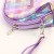 Korean Style Laser Colorful Gradient Gilding Cosmetic Bag Fashion Portable Large Capacity Semicircle Wash Bag Portable Bag