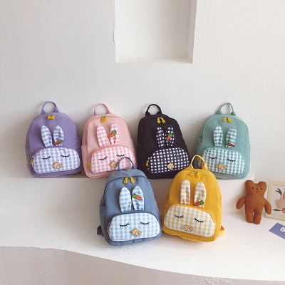 Children's Cute Bunny Backpack 2021 New Korean Style Cartoon Girl Girls' Backpack Kindergarten Backpack Fashion