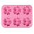 Silicone 6-Piece Cherry Blossom Snowflake Cake Mold Soap Aromatherapy Candle Mould Flower Donut Ice Tray Chocolate