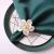 AliExpress Cross-Border Supply New Pearl Flower Napkin Ring Electroplated Rose Napkin Ring Tissue Ring