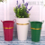 New Idyllic Wedding Ceremony Flower Bucket Flower Vase Flower Pot Vase Colorful Iron Sheet Home Decorative Cylindrical Fireworks