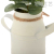 European Retro Style Beige Large Binaural Milk Pot Flower Arranging Bucket Home Creative Decoration Iron Bucket Flower Pot